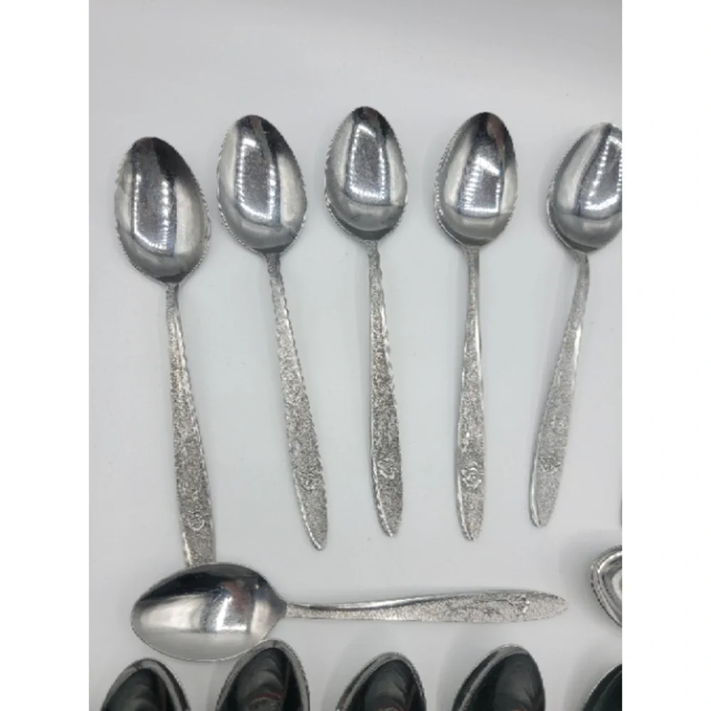 Stanley Roberts Florentine Rose stainless‎ steel 16 tsp 8 tbsp (24)
